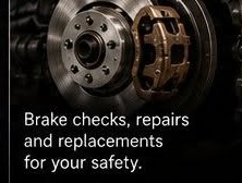 Brake checks, repairs and replacements for your safety.