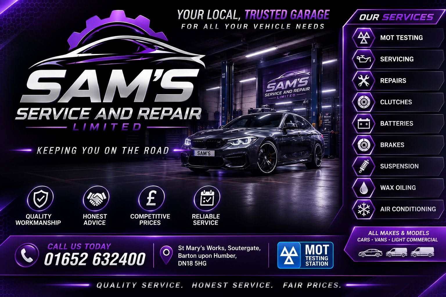 Sam's Service and Repair Ltd Splash